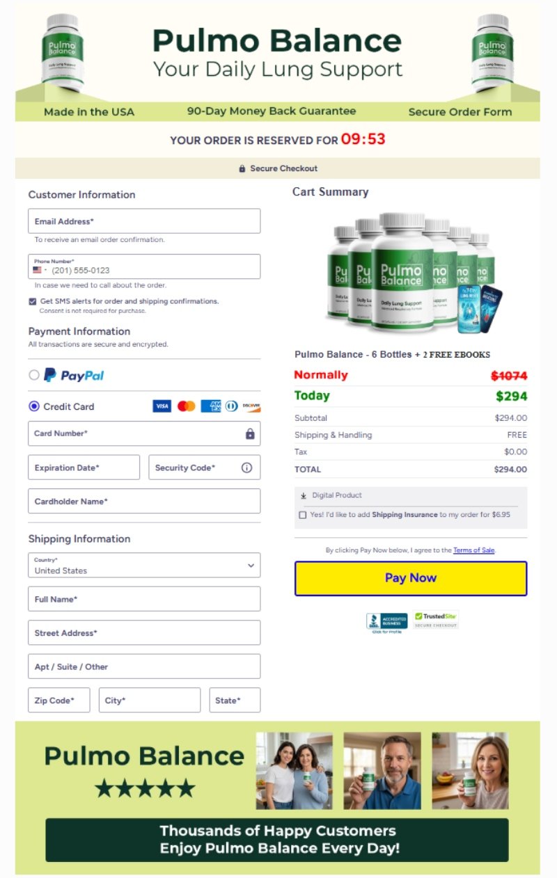 Pulmo Balance secure official website checkout